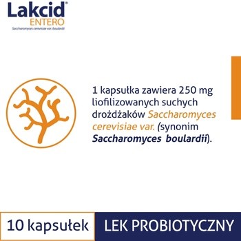 Lakcid Entero, 250 mg, kapsułki twarde, 10 szt