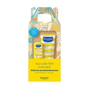 Zestaw Mustela, Fun in the Sun, mleczko przeciwsłoneczne, SPF 50+, 100 ml + sztyft przeciwsłoneczny, SPF 50, 9 ml