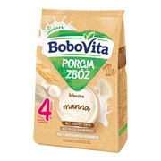 BoboVita Porcja Zbóż, kaszka mleczna, manna, 4m+, 210 g