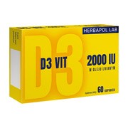 Herbapol Lab D3 Vit 2000 w oleju lnianym, kapsułki, 60 szt.