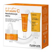 Flos-lek go for glow...vitamin C zestaw rewitalizacja skóry, krem nawilżający na dzień i na noc, 50 ml + rozświetlający krem pod oczy, 30 ml + krem do rąk i paznokci, 50 ml