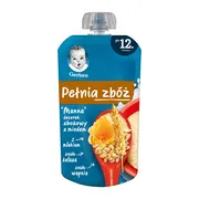 Gerber Pełnia Zbóż, Manna deserek zbożowy z miodem, tubka, 12 m+, 110 g