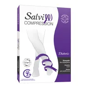 Salvi Diabetic 600, skarpetki z drobinami srebra, dla diabetyków, czarne, rozmiar XS, 1 szt.