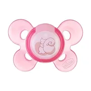 Chicco, smoczek Physio Comfort silikonowy, różowy, 0 m+, 1 szt.