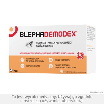 Blephademodex, chusteczki do higieny powiek, 30 szt.