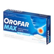 Orofar MAX, 2 mg + 1 mg, pastylki twarde, 20 szt.