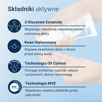 CeraVe Oil Control, nawilżający żel-krem, 52 ml