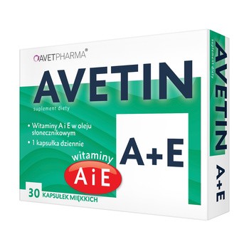 Avetin A + E, kapsułki miękkie, 30 szt.