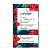 Uzdrovisco, zabieg SOS, regenerująca maska z ceramidami i pantenolem + aminokwasowy aktywator, 8 ml