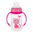 Canpol Babies, kubek treningowy Cute Animlas, 320 ml, róż, 1 szt.
