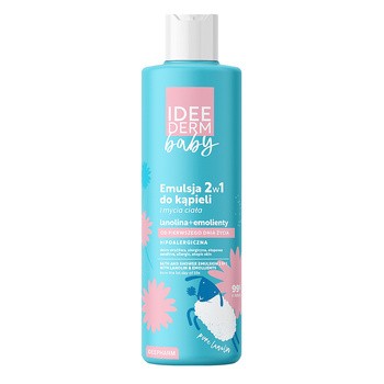 Idee Derm Baby, emulsja 2w1 do kąpieli i mycia ciała, 400 ml
