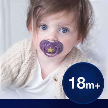 Canpol Lovi Stardust, smoczek silikonowy uspokajający, dynamiczny 0-3 m, zielony, 2 szt.