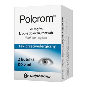 Polcrom, 20 mg/ml, krople do oczu, 2 x 5 ml