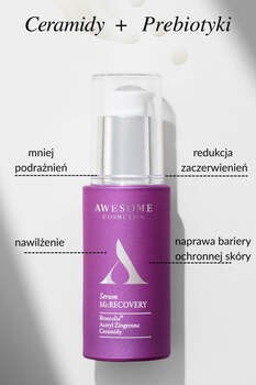 Awesome Cosmetics Mikrobiom, Mi:Recovery, serum regenerujące do twarzy, 30 ml