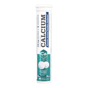 Olimp Calcium, tabletki musujące, smak cytrynowy, 20 szt.