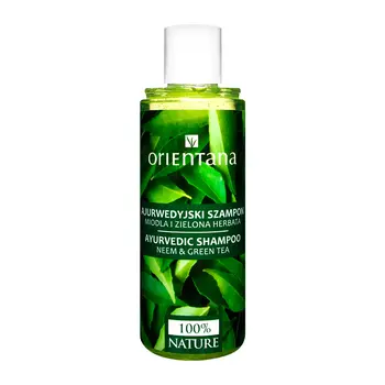 Orientana, ajurwedyjski szampon do włosów, neem i zielona herbata, 210 ml