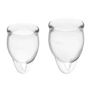 Satisfyer Feel Confident, kubeczek menstruacyjny, przezroczysty, 2 szt.