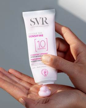 SVR Sensifine Masque SOS, kojąca maska do skóry nadwrażliwej, 75 ml