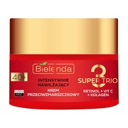 Bielenda Super Trio, Intensywnie nawilżający krem przeciwzmarszczkowy RETINOL + VIT C + KOLAGEN 40+, 50 ml