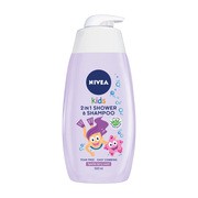 Nivea Kids, żel do mycia ciała i włosów 2w1, zapach owocowych żelków, 500ml