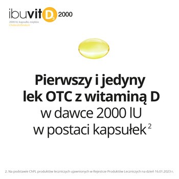 Ibuvit D3 2000 IU, 2000 IU, kapsułki miękkie, 90 szt.