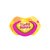 Canpol Babies, smoczek silikonowy, symetryczny, Neon Love, 6-18 m, pink, 2 szt.