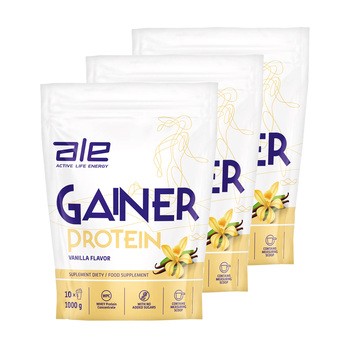 Zestaw 3 x ALE Gainer Protein Vanilla Flavor