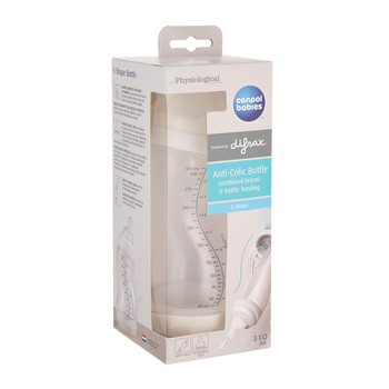 Canpol Babies S-Shape by Difrax, butelka antykolkowa szeroka PP, 310 ml