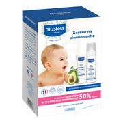 Zestaw Mustela Na Ciemieniuchę, krem na ciemieniuchę, 40 ml + szampon w piance dla niemowląt, 150 ml