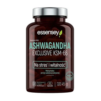 Essensey Ashwagandha Exclusive KSM-66, kapsułki, 90 szt.