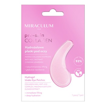 Miraculum Pro-Skin Collagen, płatki hydrożelowe pod oczy, 1 para