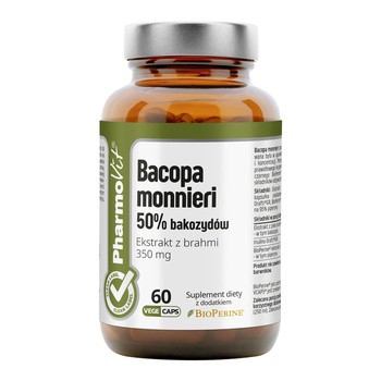 Pharmovit Bacopa monnieri 50% bakozydów, kapsułki, 60 szt.