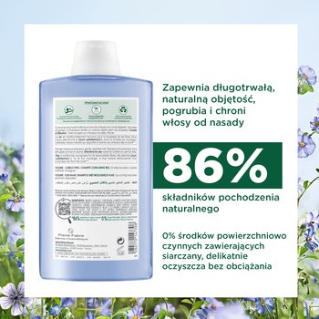 Klorane, szampon z organicznym lnem, 400 ml