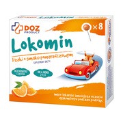 DOZ Product Lokomin, lizaki, smak pomarańczowy, 8 szt.