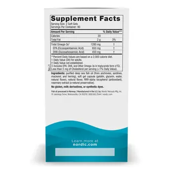 Nordic Naturals Ultimate Omega, kapsułki, smak cytrynowy, 180 szt.