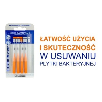 Elgydium Clinic Mono Compact 3, szczoteczka międzyzębowa, 4 szt.