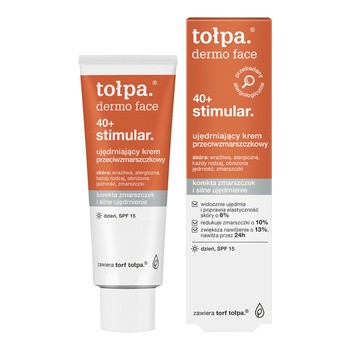 Tołpa Dermo Face Stimular 40+, ujędrniający krem przeciwzmarszczkowy bogaty, na dzień, SPF 15, 40 ml