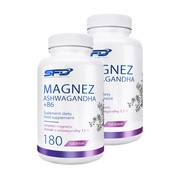 2x Zestaw SFD Magnez Ashwagandha + B6, tabletki, 180 szt.