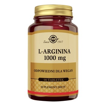 Solgar L-Arginina 1000 mg, tabletki, 90 szt.