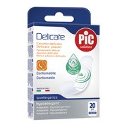 PiC Delicate, antybakteryjne plastry opatrunkowe, 19 mm x 72 mm, 20 szt.