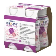 Resource Diabet Plus, dieta kompletna w płynie, smak truskawkowy, 4 x 200 ml