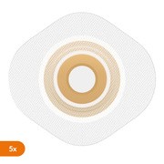 Natura Durahesive Convex, płytka stomijna z gotowym otworem, 57/41 mm, 5 szt.