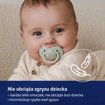 Lovi, smoczek silikonowy dynamiczny, Blossom Blue, 3-6 m, 2 szt.