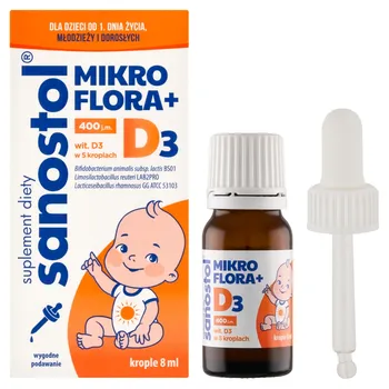 Sanostol Mikroflora+D3, krople, 8 ml
