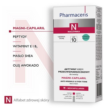 Pharmaceris N Magni-Capilaril, aktywny krem przeciwzmarszczkowy, SPF 10, 50 ml