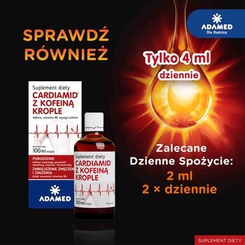 Cardiamid z kofeiną, pastylki do ssania, smak cytrusowy, 8 szt.