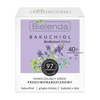 Bielenda Bakuchiol, nawilżający krem przeciwzmarszczkowy 40+, 50 ml