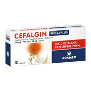 Cefalgin, 250 mg +150 mg + 50 mg, tabletki, 10 szt.