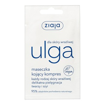 Ziaja Ulga dla skóry wrażliwej, maseczka kojący kompres, 7 ml
