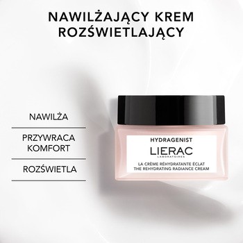 Lierac Hydragenist, nawilżający krem rozświetlający, 50 ml